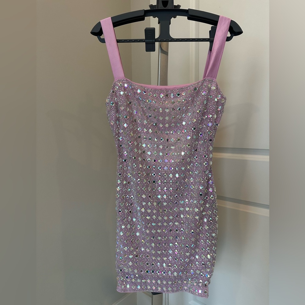 Oh Polly Lavender Rhinestone Dress (size 6)